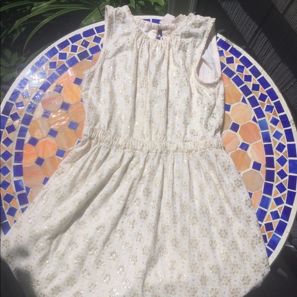 Crewcuts Other - CrewCuts Gold Sparkle and Cream Sundress
